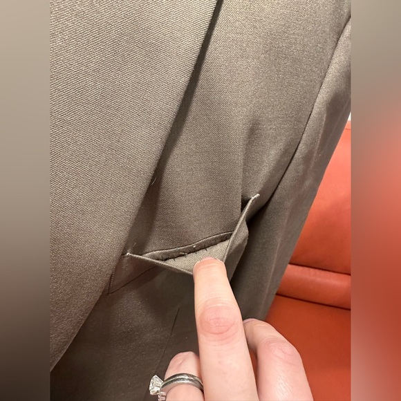 Chaps Brown Tan Pure New Wool Pure Laine Vierge Single Breasted Blazer S… - Picture 9 of 15